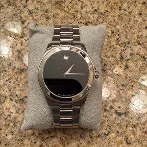 Movado Silver and Black watch